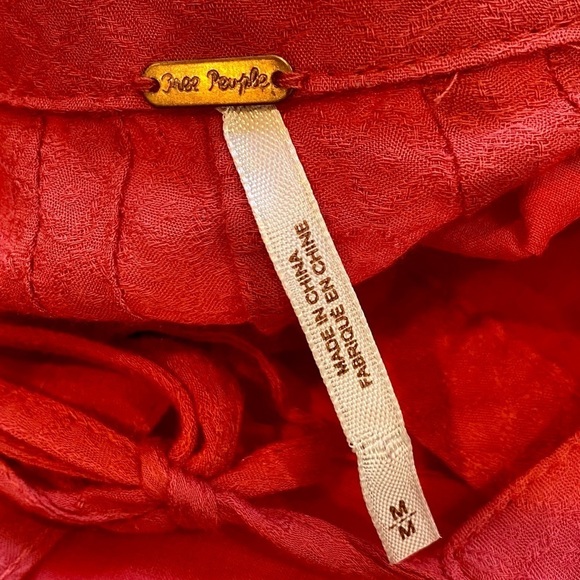 Free People Semi Sheer Button Up Blouse, Med - Picture 7 of 7